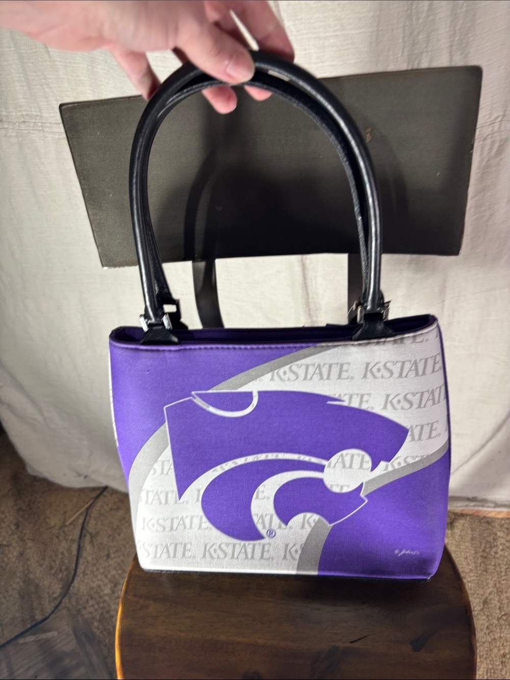 K-State Purple Collegiate Tote with Black Handles - Picture 6 of 7